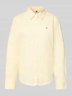 Tommy Hilfiger Regular fit overhemdblouse van katoenmix