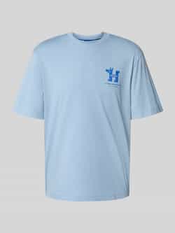 Hugo Blue T-shirt met motiefprint model 'Nedix'