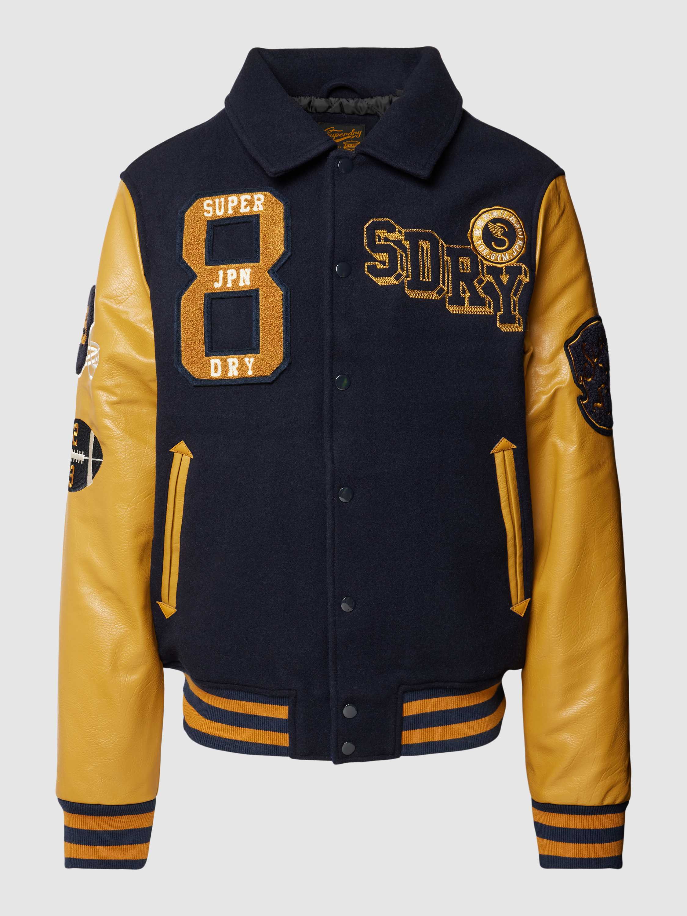 Superdry Collegejack met labelpatches