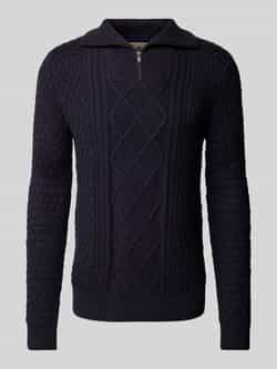 Jack & Jones Premium Gebreide pullover met korte ritssluiting model 'BLUNORTH'