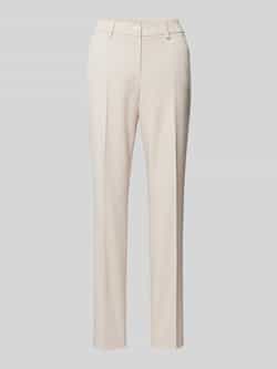 MORE & MORE Slim fit stoffen broek met persplooien