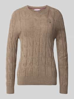Tommy Hilfiger Regular fit gebreide pullover van pure wol