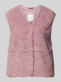 Mazine Gilet van teddybont met V-hals