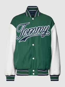 Tommy Hilfiger Kleur Blok College Jack Groen Multicolor Heren