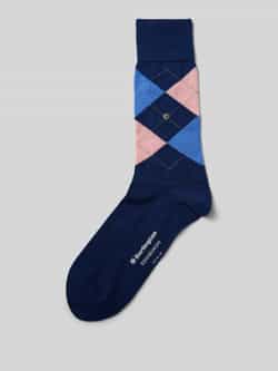 Burlington Sokken van scheerwolmix met labeldetail