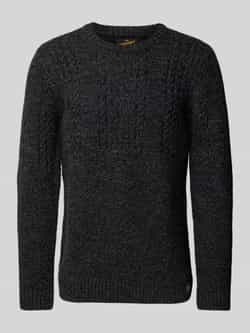 Superdry Gebreide pullover met kabelpatroon model 'Jacob'