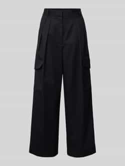 Ivy Oak Wide leg bandplooibroek met cargozakken model 'PRESTIGE'