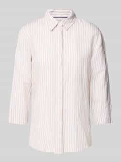 BRAX Regular fit linnen blouse met 3 4-mouwen model 'Vickie'