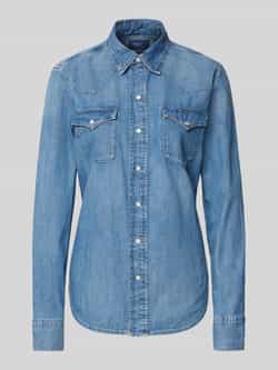 Polo Ralph Lauren Regular fit jeansoverhemd met klepzakken