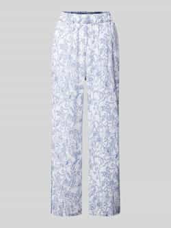 Pepe Jeans Wide leg linnen broek met elastische band model 'DUANA'