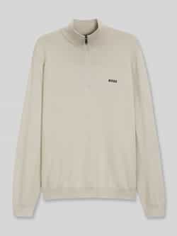 BOSS Green Regular fit pullover met scheerwol model 'KN_Momentum-X QZ'