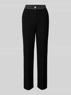 Armani Exchange Hoge taille zwarte broek met logo Black Dames