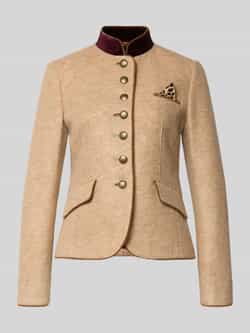 WHITE LABEL Slim fit blazer van wolmix met klepzakken