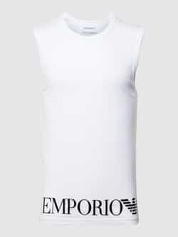 Emporio Armani Tanktop met labelprint model 'SHINY'