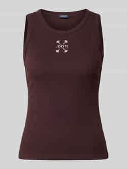 Joop! Tanktop met labelstitching