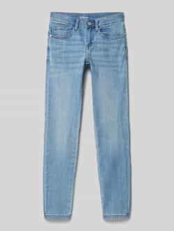 s.Oliver RED LABEL Regular fit jeans van katoenmix en smalle pijpen model 'SURI'