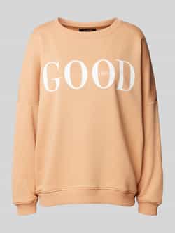 Miss goodlife Sweatshirt met statementprint model 'Good Vibes'