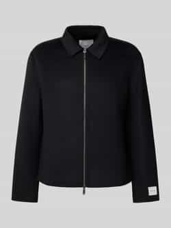 CK Calvin Klein Regular fit jack met platte kraag model 'Wool'