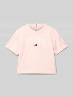 Tommy Hilfiger Teens T-shirt met ronde hals en labelstitching