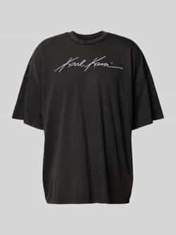 Karl Kani T-shirt met labelstitching model 'Autograph'