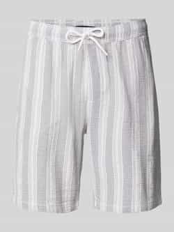 MCNEAL Korte regular fit broek met structuurmotief