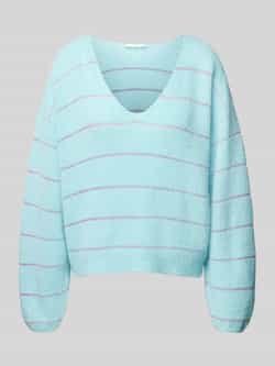 LANIUS Gebreide pullover van alpacamix met streepmotief