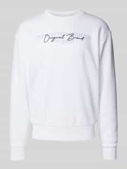 Tom Tailor Denim Basic fit sweatshirt met labelopschrift
