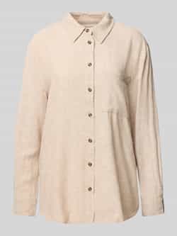 FREEQUENT Overhemdblouse FQLAVA-SH-SIMPLE van linnenmix met borstzak