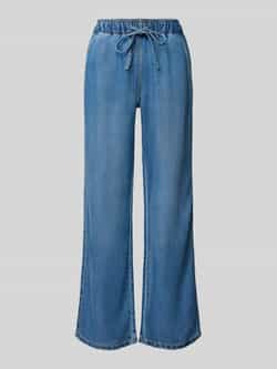 Only Regular fit wide leg jeans met elastische band model 'GRETA'