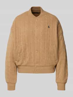 Polo Ralph Lauren Regular fit bomberjack met kasjmier in gebreide look