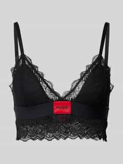 HUGO underwear Beugelloze-bh TRIANGLE RL LACE met hugo-label aan de tailleband
