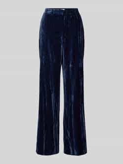 S.Oliver BLACK LABEL High rise stoffen broek van fluweel met wijde pijpen