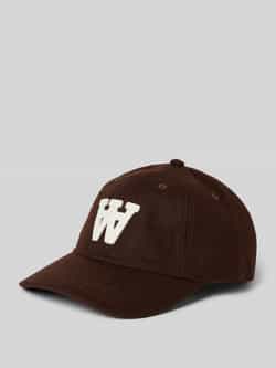 Wood Baseballpet met labeldetail