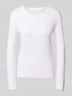 Liu Jo White Regular fit shirt met lange mouwen van viscosemix met ronde hals