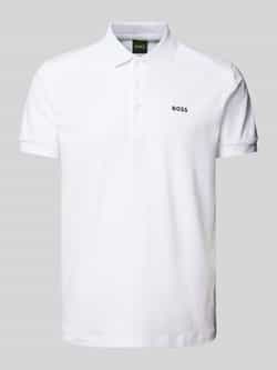 BOSS Green Poloshirt met labelprint model 'Paddy'