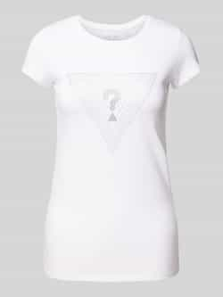 Guess Slim fit T-shirt met strass-steentjes