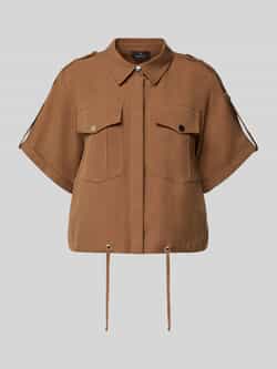 Monari Overhemdblouse met blinde knoopsluiting