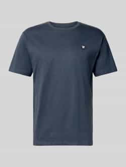 Wood T-shirt met labelstitching en ronde hals