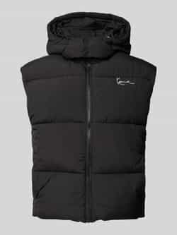Karl Kani Handtekening Puffer Vest met Verstelbare Capuchon Black Heren
