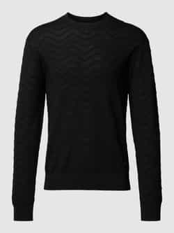 Emporio Armani Gebreide pullover van scheerwolmix met siernaden