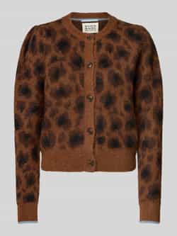 Scotch & Soda Gebreid jack met ronde hals en knoopsluiting