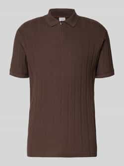 Selected Homme Slim fit poloshirt met structuurmotief model 'JADEN'