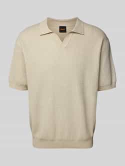 Boss Orange Poloshirt met V-hals model 'Keflo'