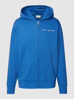 Gant Sweatjack met labelprint