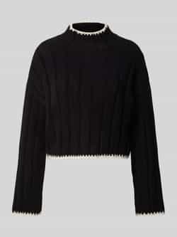 Only Gebreide pullover met geribde opstaande kraag model 'CHICK'