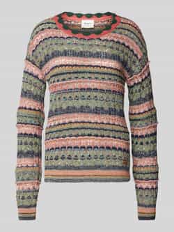 Pepe Jeans Gebreide pullover met ribboorden model 'NADJA'
