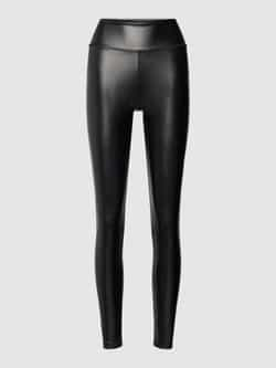 Zwarte leren legging dames hot sale