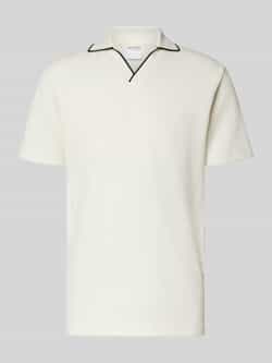 Selected Homme Slim fit poloshirt met V-hals model 'SANGEV'