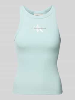 Calvin Klein Jeans Tanktop met labelstitching en ronde hals