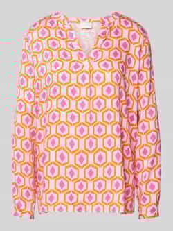 Milano italy Regular fit blouse met tuniekkraag